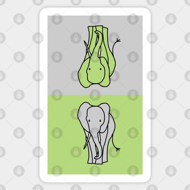 Two Big Grey Elephants Sticker by ellenhenryart
